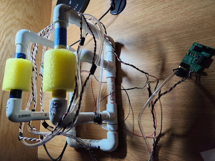 Close-up photo of underwater robot.