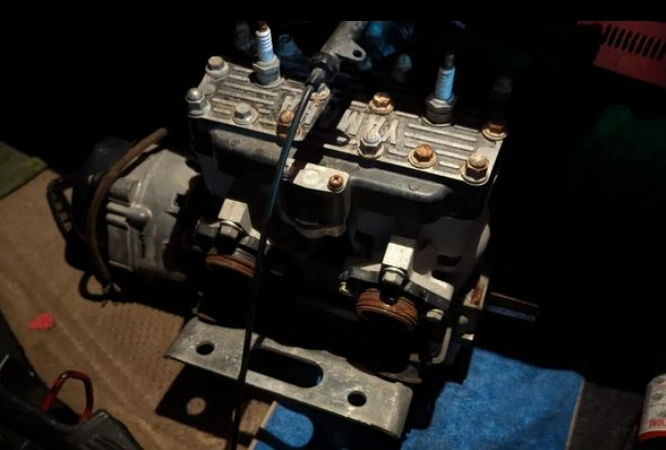 Photo of snowmobile engine we purchased.
