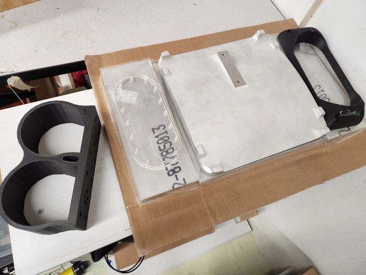 Photo of various Crush components that were previously fabricated.