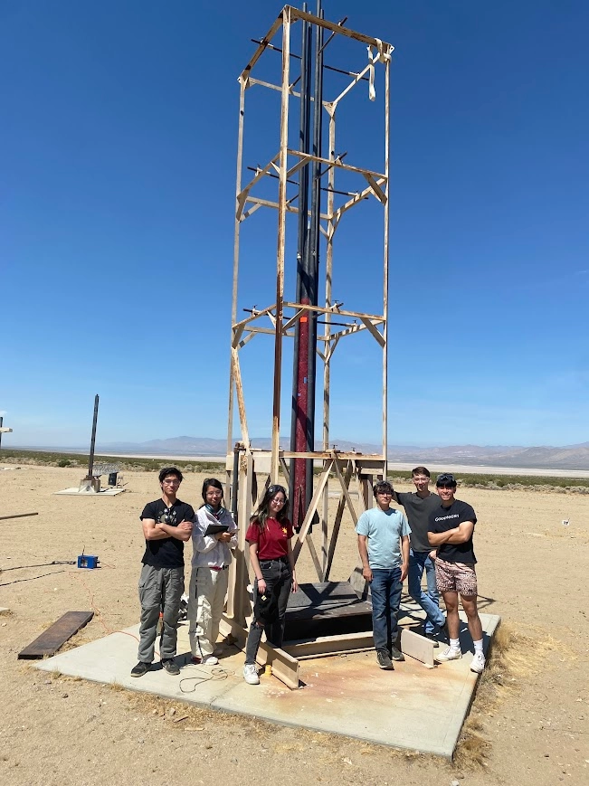 Group photo of team on the launch pad.